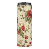 Mooie bloem kerst Corgi hond Thermosbeker (Achterkant)