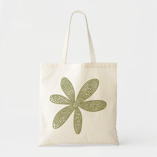 Mooie Bloem - Khaki Tote Bag (Voorkant)
