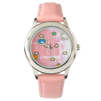 mooie bloem klok horloge