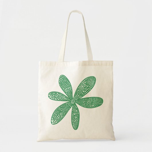Mooie Bloem - Legergroen Tote Bag (Voorkant)