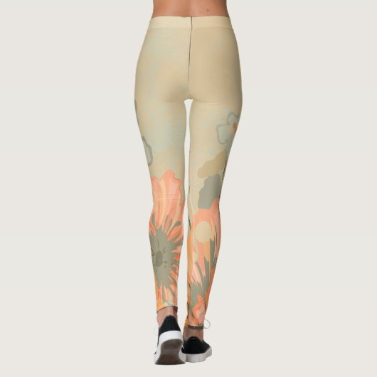 Mooie bloem leggings (Achterkant)