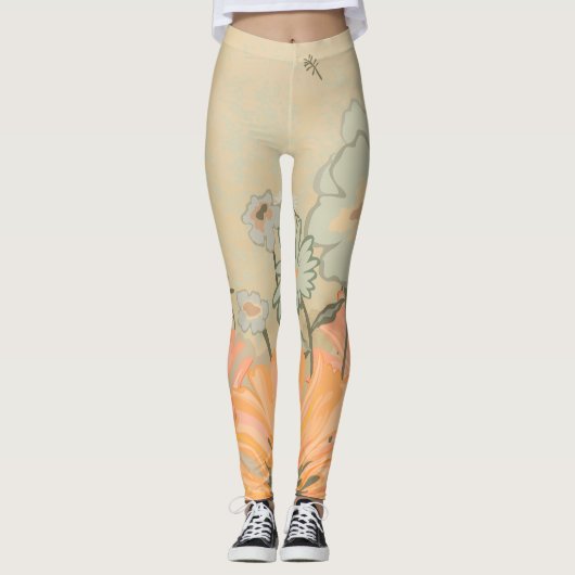 Mooie bloem leggings (Voorkant)