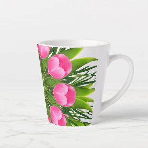 Mooie bloem Mandala Design-79358 Latte Mok