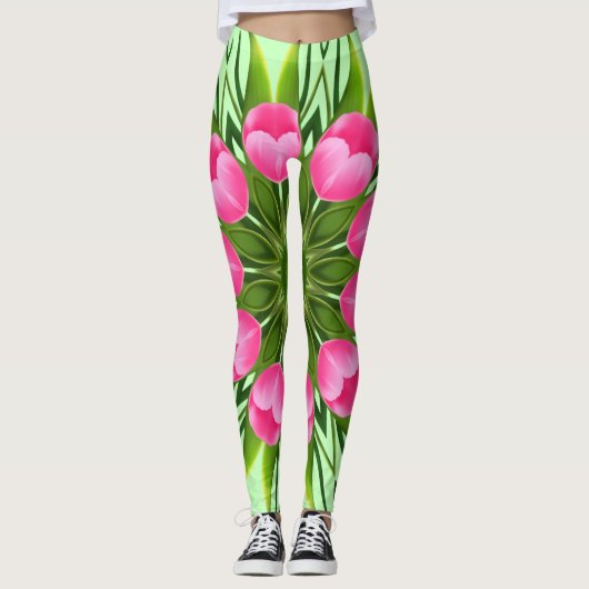 Mooie bloem Mandala Design-79358 Leggings (Voorkant)