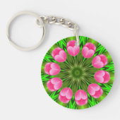 Mooie bloem Mandala Design-79358 Sleutelhanger (Voorkant)