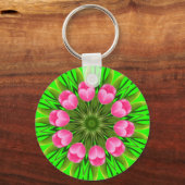 Mooie bloem Mandala Design-79358 Sleutelhanger (Achterkant)