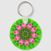 Mooie bloem Mandala Design-79358 Sleutelhanger (Achterkant)