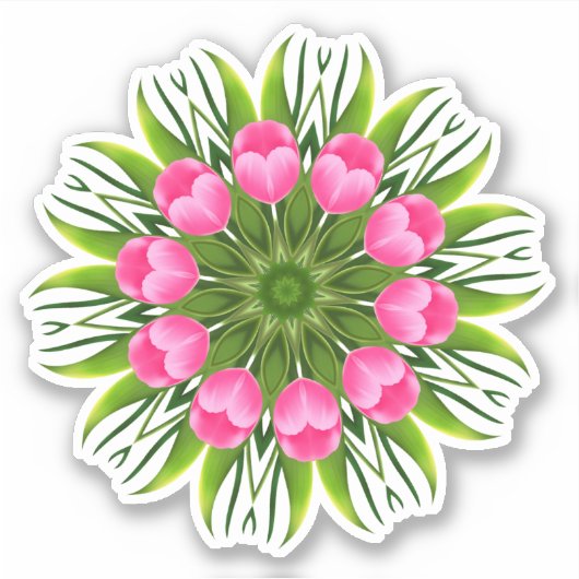 Mooie bloem Mandala Design-79358 Sticker (Voorkant)