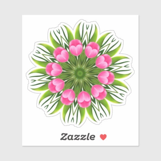Mooie bloem Mandala Design-79358 Sticker (Vel)