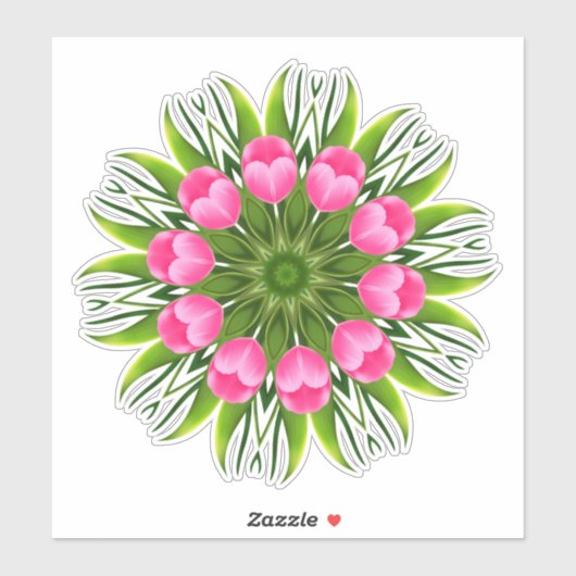 Mooie bloem Mandala Design-79358 Sticker (Vel)