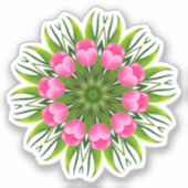 Mooie bloem Mandala Design-79358 Sticker (Voorkant)
