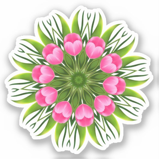Mooie bloem Mandala Design-79358 Sticker (Voorkant)