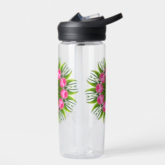 Mooie bloem Mandala Design-79358 Waterfles (Links)