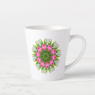 Mooie Bloem Mandala Ontwerp-79358 Latte Mok