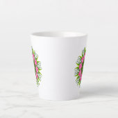 Mooie Bloem Mandala Ontwerp-79358 Latte Mok (Voorkant)