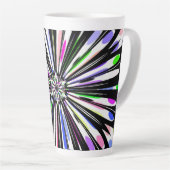 Mooie bloem mandala ontwerp latte mok (Rechterhoek)