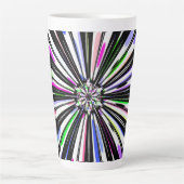 Mooie bloem mandala ontwerp latte mok (Voorkant)