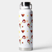 Mooie Bloem Meisje Fles (Achterkant)
