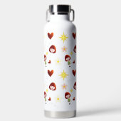 Mooie Bloem Meisje Fles (Voorkant)