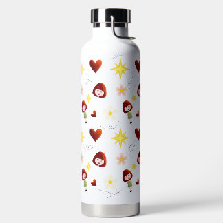 Mooie Bloem Meisje Fles