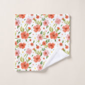 Mooie bloem motief bad handdoek (Wasdoekje)