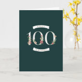 Mooie bloem numeriek 100ste verjaardagskaart kaart (Gele Bloem)