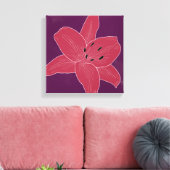 Mooie bloem ontwerp Lily No. 2 Canvas Afdruk (Insitu (Woonkamer))