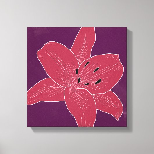Mooie bloem ontwerp Lily No. 2 Canvas Afdruk (Voorkant)