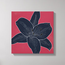 Mooie bloem ontwerp Lily No. 3 Canvas Afdruk