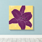 Mooie bloem ontwerp Lily No. 4 Canvas Afdruk (Insitu (Houten vloer))