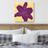 Mooie bloem ontwerp Lily No. 4 Canvas Afdruk (Insitu (Slaapkamer))