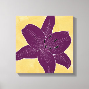 Mooie bloem ontwerp Lily No. 4 Canvas Afdruk