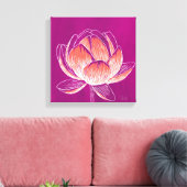 Mooie bloem ontwerp Lotus No. 2 Canvas Afdruk (Insitu (Woonkamer))