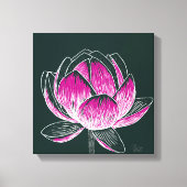 Mooie bloem ontwerp Lotus No. 3 Canvas Afdruk (Voorkant)