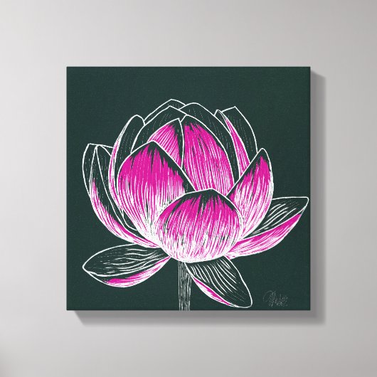 Mooie bloem ontwerp Lotus No. 3 Canvas Afdruk (Voorkant)