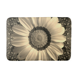 Mooie  bloem op abstracte achtergrond badmat