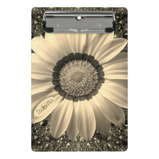 Mooie  bloem op achtergrond Monogram Mini Klembord (Voorkant)