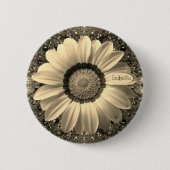 Mooie bloem op achtergrond Monogram Ronde Button 5,7 Cm (Voorkant)