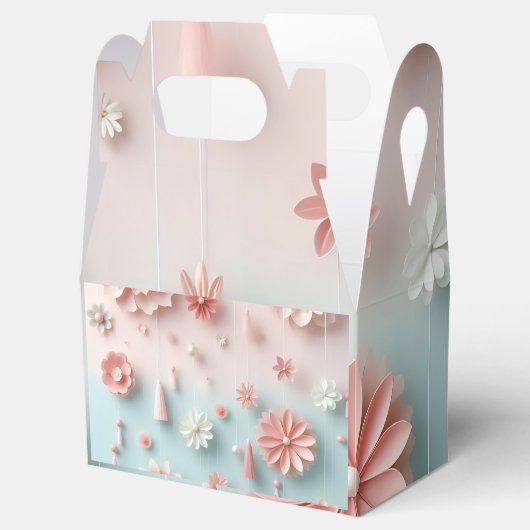 Mooie bloem papieren zak bedankdoosjes (Geopend)