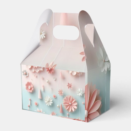 Mooie bloem papieren zak bedankdoosjes (Voorkant Zijde)