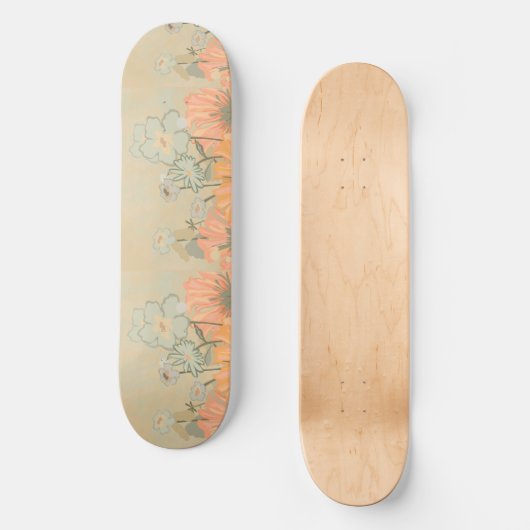 Mooie bloem persoonlijk skateboard (Voorkant)