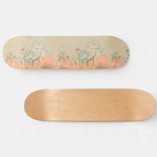 Mooie bloem persoonlijk skateboard (Horizontaal)