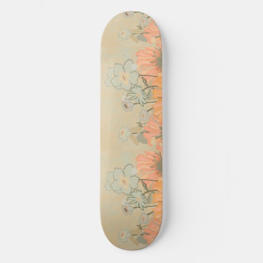 Mooie bloem persoonlijk skateboard (Voorkant)