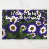 Mooie bloem quote voedselcontainer etiket (Enkel label)