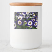 Mooie bloem quote voedselcontainer etiket (Voorkant)