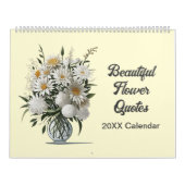 Mooie Bloem Quotes Botanische Kalender (Hoes)