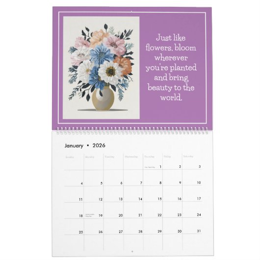 Mooie Bloem Quotes Botanische Kalender (Jan 2026)