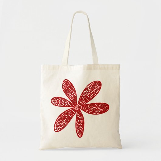 Mooie Bloem - Robijn Rood Tote Bag (Voorkant)