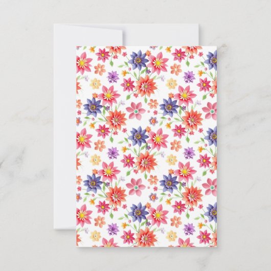 Mooie bloem save the Date (Achterkant)