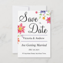 Mooie bloem save the Date